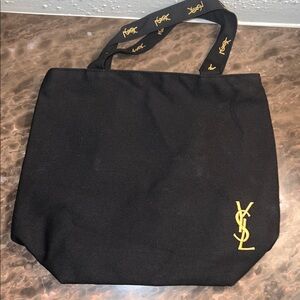 Yves Saint Laurent Black Tote with Gold Logo GWP